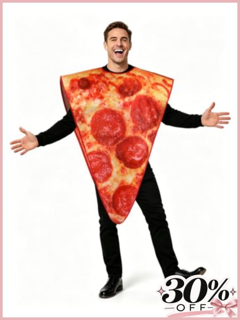 Adult Pizza Slice Costume One Size Halloween Food Tunic